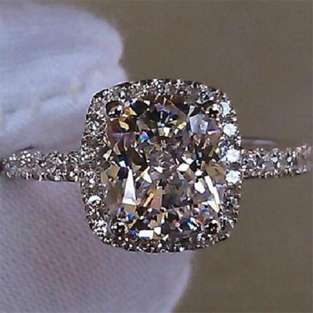 Women’s Engagement Ring Sterling Silver Size 6